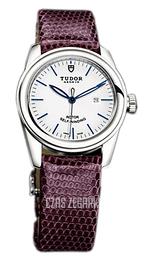 Tudor Glamour Date Biały/Skóra Ø31 mm 53000-WIDPRLZSP