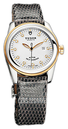 Tudor Glamour Date Biały/Skóra Ø31 mm 53003-WDIDGLZS