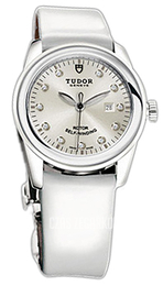 Tudor Glamour Date Srebrny/Skóra Ø31 mm 53010W-SDIDWPLS