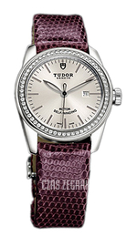 Tudor Glamour Date Srebrny/Skóra Ø31 mm 53020-SIDPRLZS