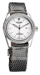 Tudor Glamour Date Biały/Skóra Ø31 mm 53020-WIDGLZS