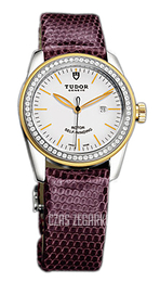 Tudor Glamour Date Biały/Skóra Ø31 mm 53023-WIDPRLZS
