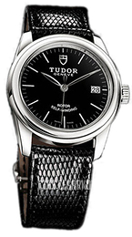Tudor Glamour Date Czarny/Skóra Ø36 mm 55000-BIDBLZS