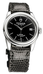 Tudor Glamour Date Czarny/Skóra Ø36 mm 55000-BIDGLZS