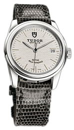 Tudor Glamour Date Srebrny/Skóra Ø36 mm 55000-SIDGLZSP