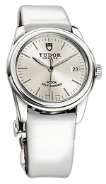 Tudor Glamour Date Srebrny/Skóra Ø36 mm 55000-SIDWPLS