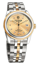 Tudor Glamour Date Szampański/18 karatowe żółte złoto Ø36 mm 55003-68053-CHDIDSTL