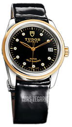 Tudor Glamour Date Czarny/Skóra Ø36 mm 55003-BDIDBPLS