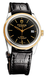 Tudor Glamour Date Czarny/Skóra Ø36 mm 55003-BIDSBLS