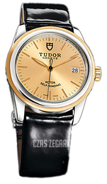 Tudor Glamour Date Szampański/Skóra Ø36 mm 55003-CHIDBPLS