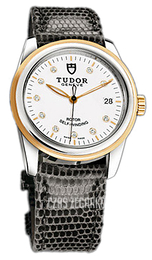 Tudor Glamour Date Biały/Skóra Ø36 mm 55003-WDIDGLZS