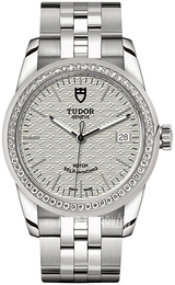 Tudor Glamour Date Srebrny/Stal Ø36 mm M55020-0002