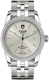 Tudor Glamour Date Srebrny/Stal Ø36 mm M55020-0004