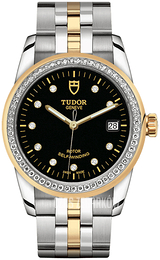 Tudor Glamour Date Czarny/Stal w odcieniu złota Ø36 mm M55023-0022
