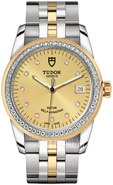 Tudor Glamour Date Żółte złoto/Stal w odcieniu złota Ø36 mm M55023-0026