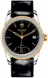 Tudor Glamour Date Czarny/Skóra Ø36 mm 55023-0053