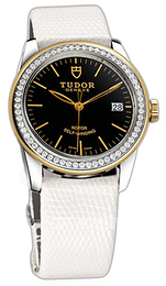 Tudor Glamour Date Czarny/Skóra Ø36 mm 55023-BIDWLZS