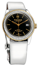 Tudor Glamour Date Czarny/Skóra Ø36 mm 55023-BIDWPLS