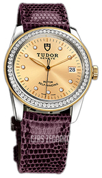Tudor Glamour Date Szampański/Skóra Ø36 mm 55023-CHDIDPRLZS