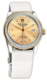 Tudor Glamour Date Szampański/Skóra Ø36 mm 55023-CHDIDWLZS