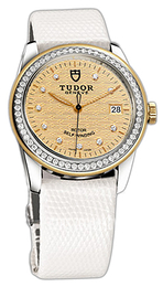 Tudor Glamour Date Szampański/Skóra Ø36 mm 55023-CHDIDWLZSP