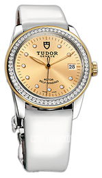 Tudor Glamour Date Szampański/Skóra Ø36 mm 55023-CHDIDWPLS