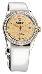 Tudor Glamour Date Szampański/Skóra Ø36 mm 55023-CHDIDWPLSP