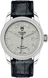 Tudor Glamour Day-Date Srebrny/Skóra Ø39 mm M56000-0038