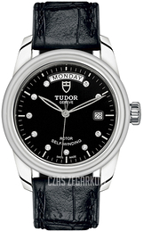 Tudor Glamour Day-Date Czarny/Skóra Ø39 mm M56000-0049