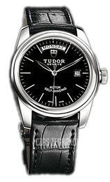Tudor Glamour Day-Date Czarny/Skóra Ø39 mm 56000-BIDSBLS