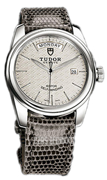 Tudor Glamour Day-Date Srebrny/Skóra Ø39 mm 56000-SIDGLZSP