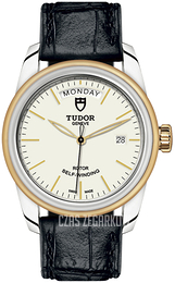 Tudor Glamour Day-Date Biały/Skóra Ø39 mm M56003-0107