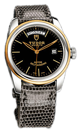 Tudor Glamour Day-Date Czarny/Skóra Ø39 mm 56003-BIDGLZS