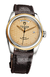Tudor Glamour Day-Date Szampański/Skóra Ø39 mm 56003-CHIDBRJLSP