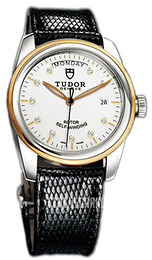 Tudor Glamour Day-Date Biały/Skóra Ø39 mm 56003-WDIDBLZSGD