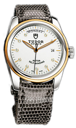 Tudor Glamour Day-Date Biały/Skóra Ø39 mm 56003-WDIDGLZS