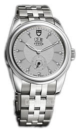 Tudor Glamour Double Date Srebrny/Stal Ø42 mm 57000-68070-SDIDST