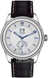 Tudor Glamour Double Date Srebrny/Skóra Ø42 mm M57100-0016