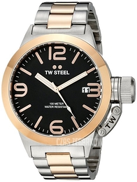 TW Steel Canteen Czarny/Stal Ø45 mm CB131