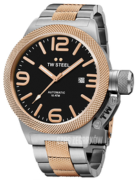 TW Steel Canteen Czarny/Stal Ø45 mm CB135