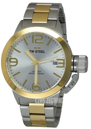 TW Steel Canteen Srebrny/Stal w odcieniu złota Ø45 mm CB31