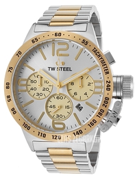 TW Steel Canteen Srebrny/Stal w odcieniu złota Ø45 mm CB33