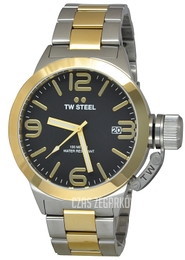 TW Steel Canteen Czarny/Stal w odcieniu złota Ø45 mm CB41
