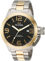 TW Steel Canteen Czarny/Stal w odcieniu złota Ø50 mm CB42