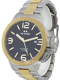 TW Steel Canteen Czarny/Stal w odcieniu złota Ø50 mm CB46