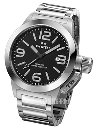 TW Steel Canteen Czarny/Stal Ø40 mm TW 300