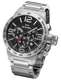 TW Steel Canteen Czarny/Stal Ø40 mm TW 301