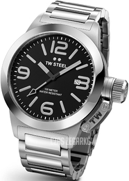 TW Steel Canteen Czarny/Stal Ø40 mm TW300