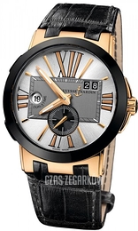Ulysse Nardin Dual Time Srebrny/Skóra Ø43 mm 246-00-421