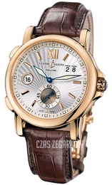 Ulysse Nardin Dual Time Srebrny/Skóra Ø42 mm 246-55-31
